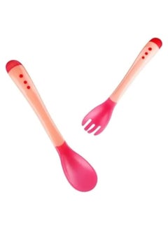 La Frutta La Frutta safe Spoon and Fork Set for kids - pink  - Image 2