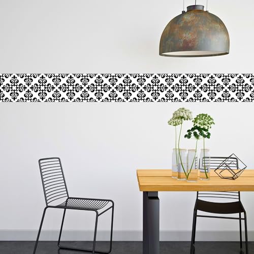 Brandian Strip Tile Sticker Waterproof Peel and Stick Backsplash for Kitchen and Living Room, Arabic Mosaic Home Accent (09 Strips, 48 x 10 cm Each - Final Size 432 x 10 cm) - Image 5