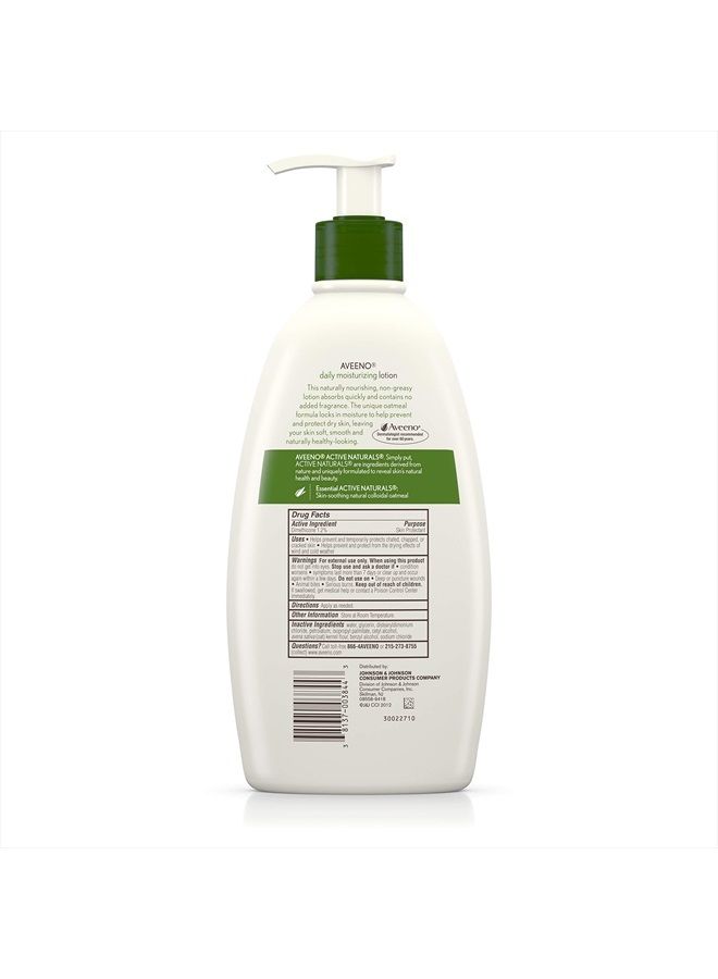 Aveeno Daily Moisturizing Body Lotion with Soothing Oat and Rich Emollients, Fragrance-Free, 18 Fl Oz - Image 2