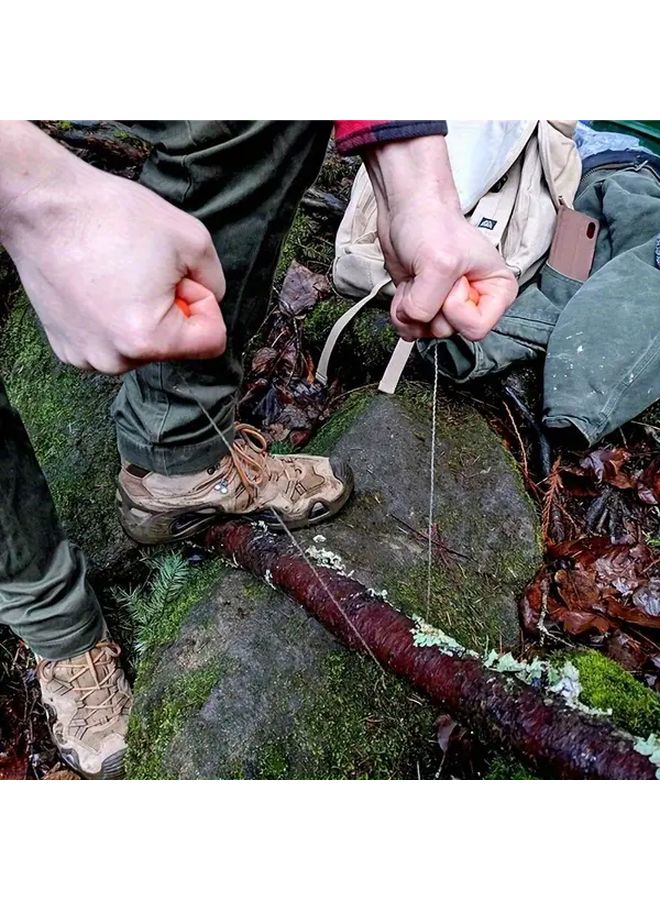1pc Heavy Duty Stainless Steel Rope Saw Portable Hand Pulled Survival Saw For Outdoor - Image 5