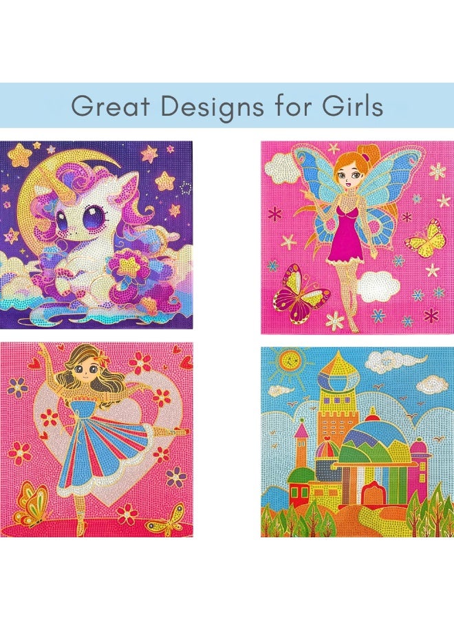 VIO Large 30 CM 1 Pack Assorted Diamond Art Kit for Boys and Girls Creative Diamond Art Sticker Craft by Number Kit for Kids Adult Beginners Diamond Art for Kids Ages 6 7 8 9 10 11 12 Colorful Easy DIY Crystal Mosaic Dots Crafts Gem Art for Home Kids Room Decoration Birthday Gifts for Boys Gifts for Girls Party Favors Goody Bag Stuffers 30 CM  - Image 2
