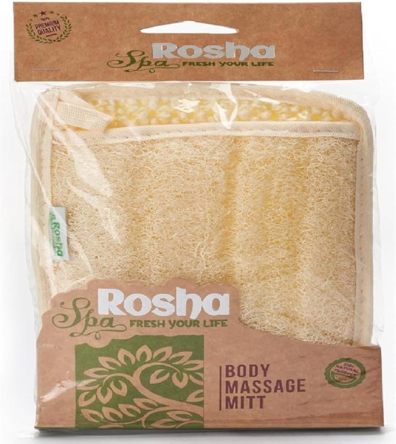 Rosha Spa Loofah Bath Kaf for Easy Control Face Natural Face Massage Big