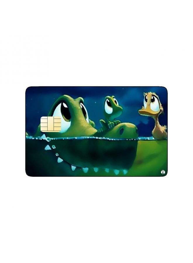RKN PRINTED BANK CARD STICKER Cute Dinosaurs Drawing At Night - Image 1