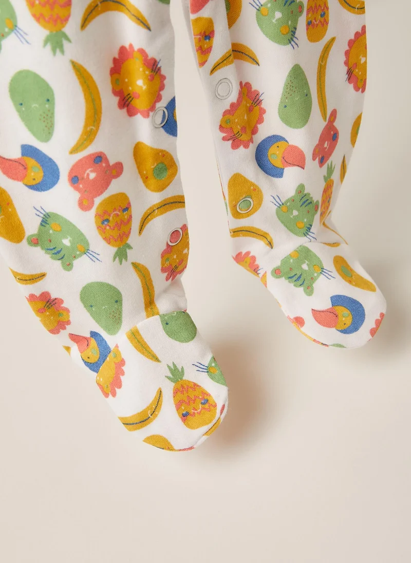 Zippy 3 Sleepsuits for Baby Boys 'Tropical', Multicoloured
