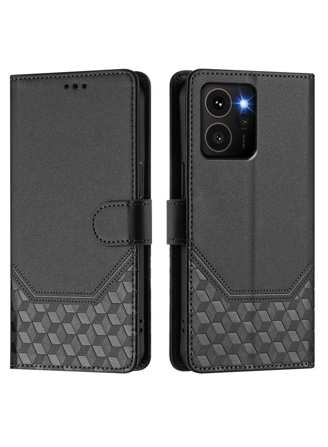 Zaboon Case For HMD Skyline Honeycomb Embossing RFID Leather Phone Case - Image 2