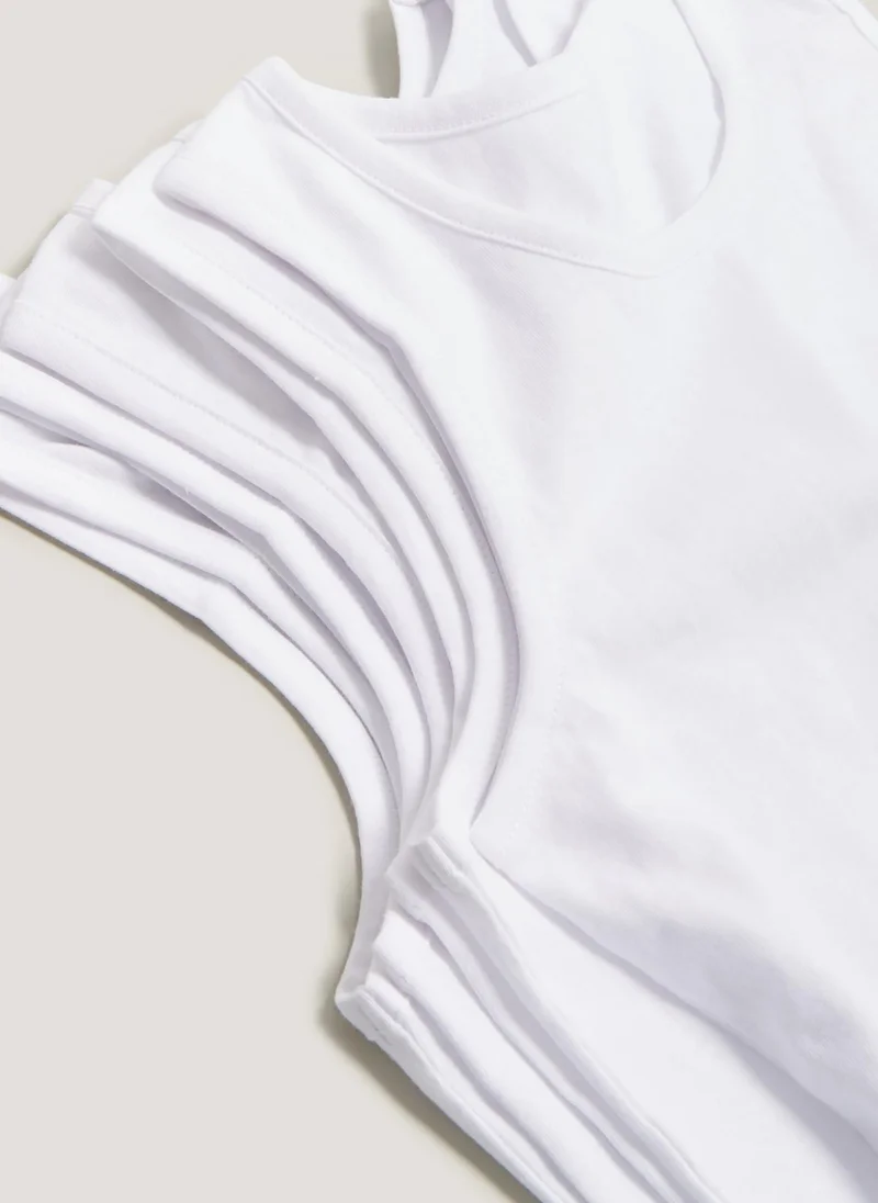 Matalan Kids 5 Pack White Vests