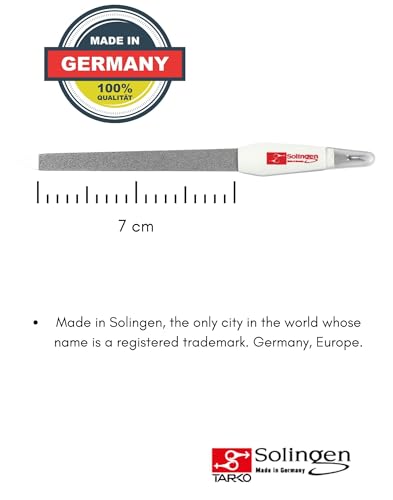 solingen مبرد أظافر سولنجن الاحترافي - مقص/مزيل الجلد الميت | أداة مانيكير وباديكير | أداة 2 في 1 للعناية بأظافر اليدين والقدمين | مبردات ياقوتية مزدوجة الجانب وقاطع جلد ميت حاد - Image 3