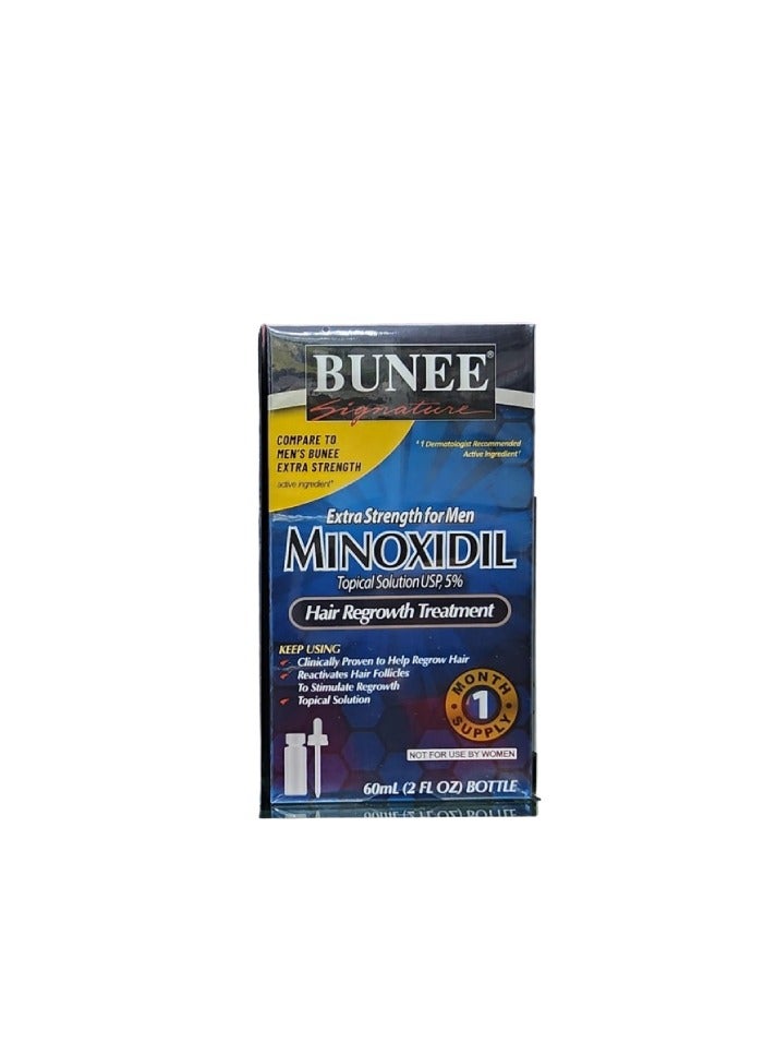 Bunee Signature Extra Strength For Men Minoxidil Topical Solution Usp 5% Hair Regrowth Treatment