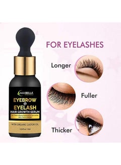 MAXBELLA Eyebrow & Eyelash Growth Serum With Castor Onion Oil And Vitamin E ; Grow Stronger Fuller Thicker Regrowth ; Eyebrow & Eyelash Enhancing Oil ; 15Ml Pack  - Image 4