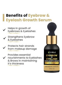 MAXBELLA Eyebrow & Eyelash Growth Serum With Castor Onion Oil And Vitamin E ; Grow Stronger Fuller Thicker Regrowth ; Eyebrow & Eyelash Enhancing Oil ; 15Ml Pack  - Image 5
