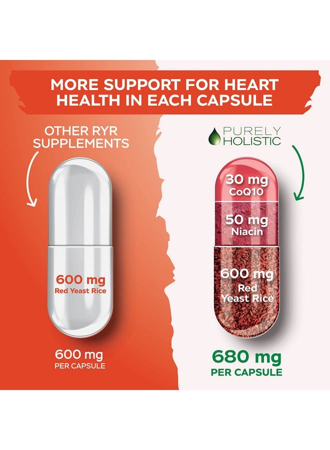 بيورلي هوليستيك كبسولات أرز الخميرة الحمراء بتركيز ١٢٠٠ ملغ مع إنزيم كيو ١٠ والنياسين الخالي من الاحتقان - ١٢٠ كبسولة نباتية - غير مشععة وخالية من السيترينين - Image 5