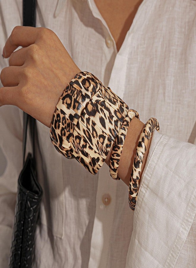 72ore Leopard Print Bracelet for Women Stylish Leopard Bangle Cuff Bracelets Fashion Jewelry Gift Accessories - Image 3