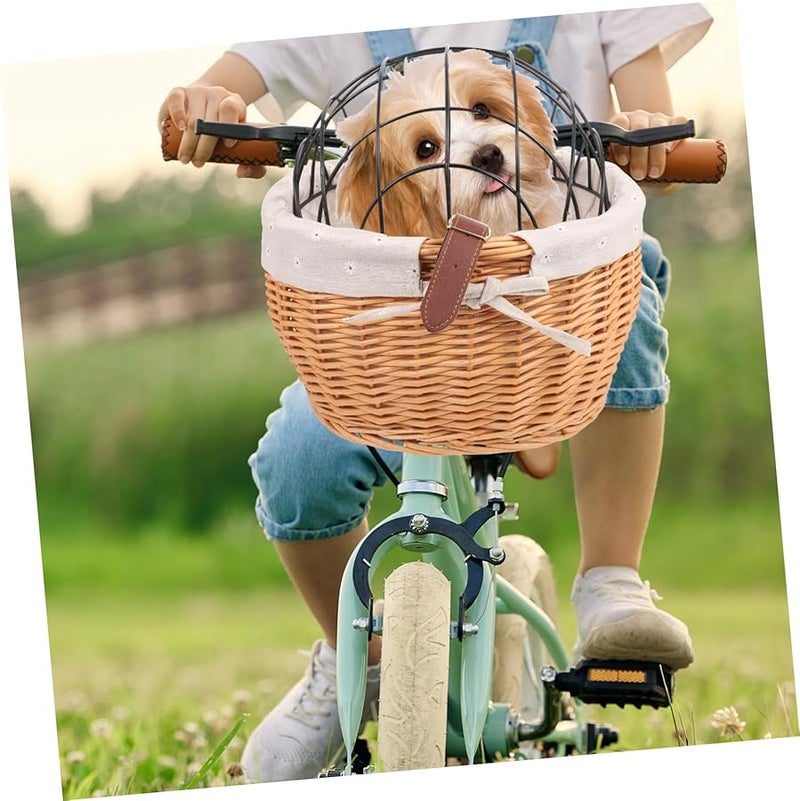 Pet Front Bike Basket Removable Pet Carrier Bag Durable Material for Cats and Dogs - Image 5