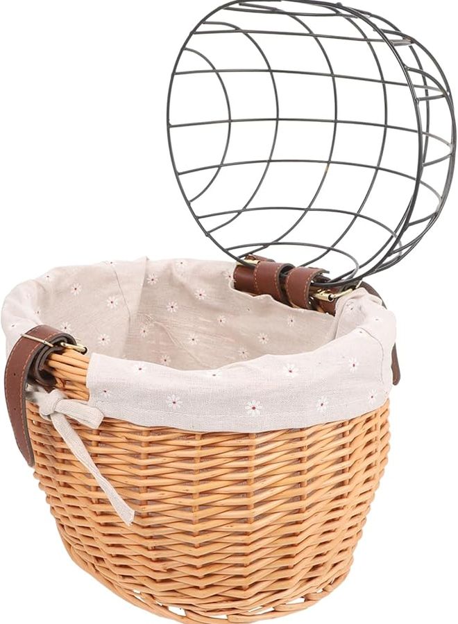 Pet Front Bike Basket Removable Pet Carrier Bag Durable Material for Cats and Dogs - Image 1