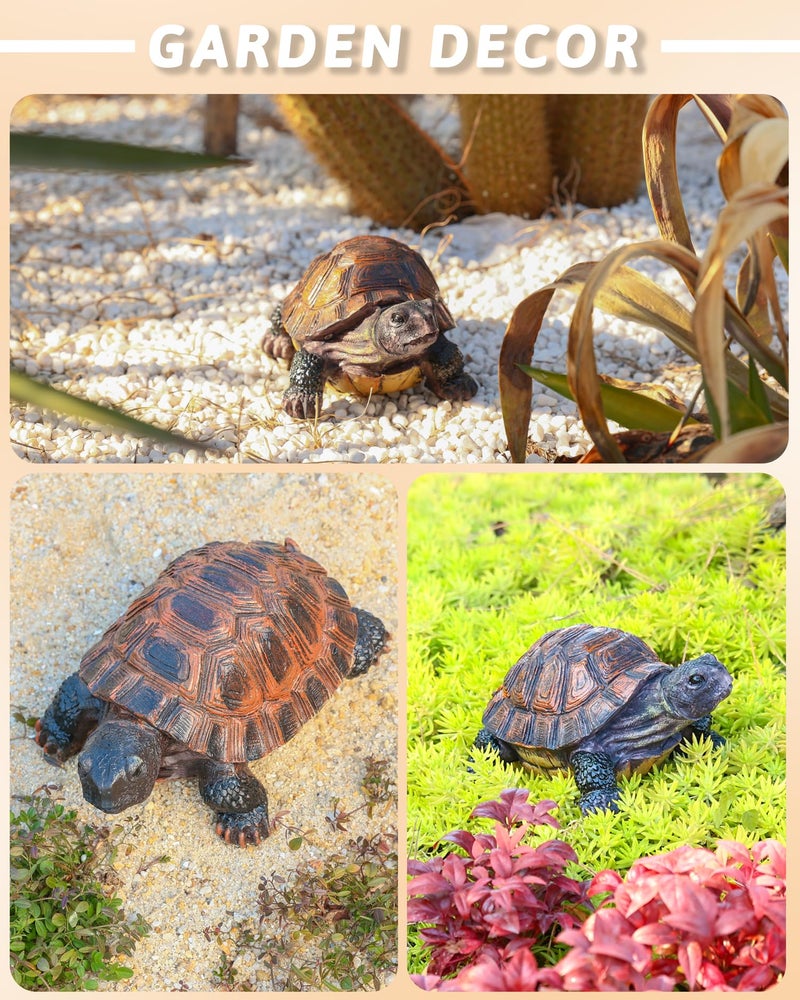 Sdeetesamjun Turtle Statue, Resin Garden Sculpture Indoor/Outdoor Yard Lawn Ornament,Home Decor (Medium) - Image 4