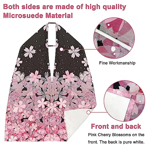 VOPHIA 2 Pack Adult Bib Dining Scarf for Women Microsuede Washable Reusable Food Clothing Protectors Dining Mouth Towel Scarf (sakura) - Image 4