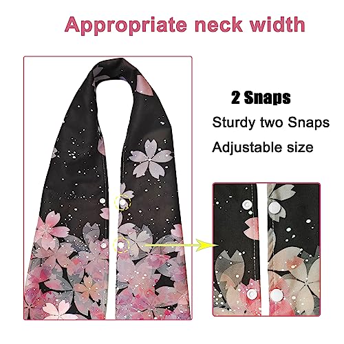 VOPHIA 2 Pack Adult Bib Dining Scarf for Women Microsuede Washable Reusable Food Clothing Protectors Dining Mouth Towel Scarf (sakura) - Image 3