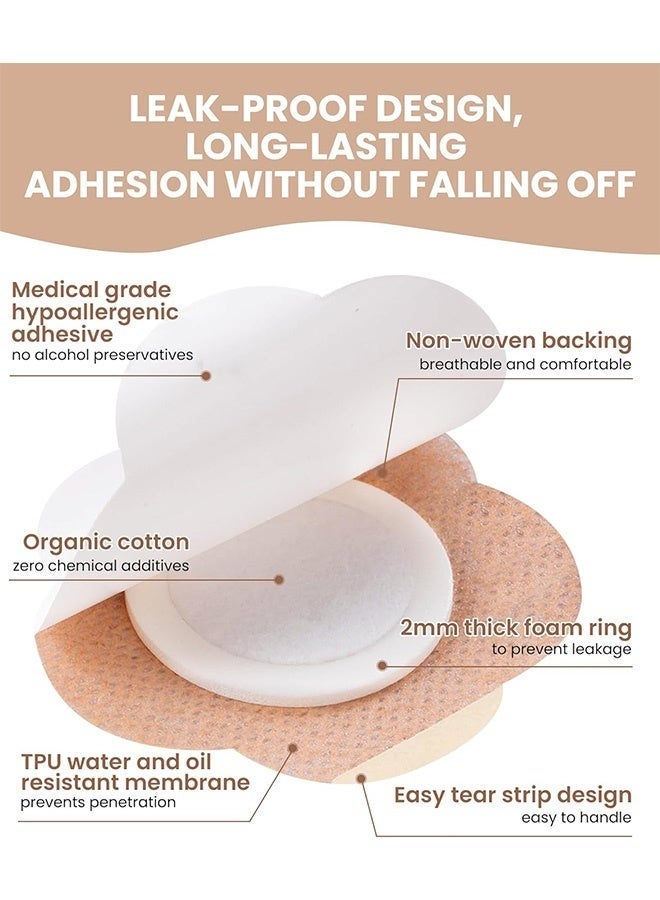 50 PCS Massage Oils, Disposable Castor Oil Patches, Disposable Organic Cotton Self-Adhesive Pads for Belly Button, Anti Leakage Design - Image 4
