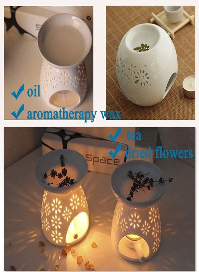 HwaGui - Ceramic Tea Light Holder & Wax Warmer, Aromatherapy Essential Oil Burner, Great Decoration for Living Room, Balcony, Patio, Porch and Garden - Image 3