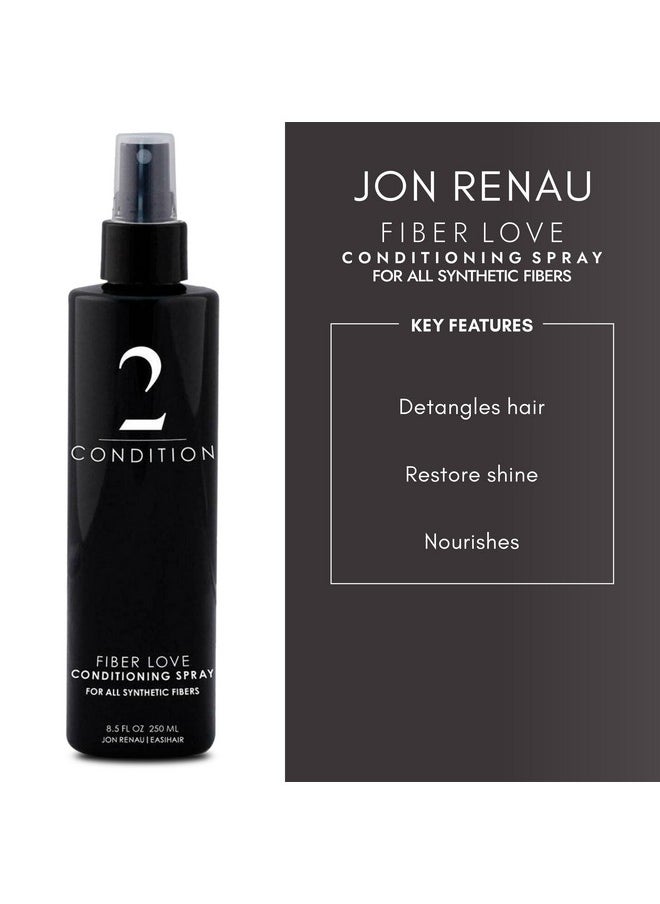 Jon Renau Jon Renau Fiber Love Synthetic Conditioning Spray, 8.5 oz - Leave-In Conditioner for Wigs, Toppers & Hair Extensions - Detangles, Restores Shine & Protects Synthetic Fiber  - Image 3