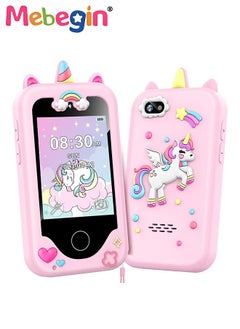 MEBEGIN 2.8 Inch Kids Educational Smartphone with 8GB SD Card Lanyard, Multi-functional Toddler Phone, with Dual Camera, Game, Music Player, Travel Toy Preschool Learning Toy for Kids Birthday Gift Aged 3+  - Image 1