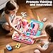 KIZONLY Car Race Track for Kids Ages 48 Kids Car Toys for 3 Year Old Boys Race Track for Toddlers 35 City Set with 3 Small Cars and Helicopter Educational Birthday Gifts Pink - Image 4