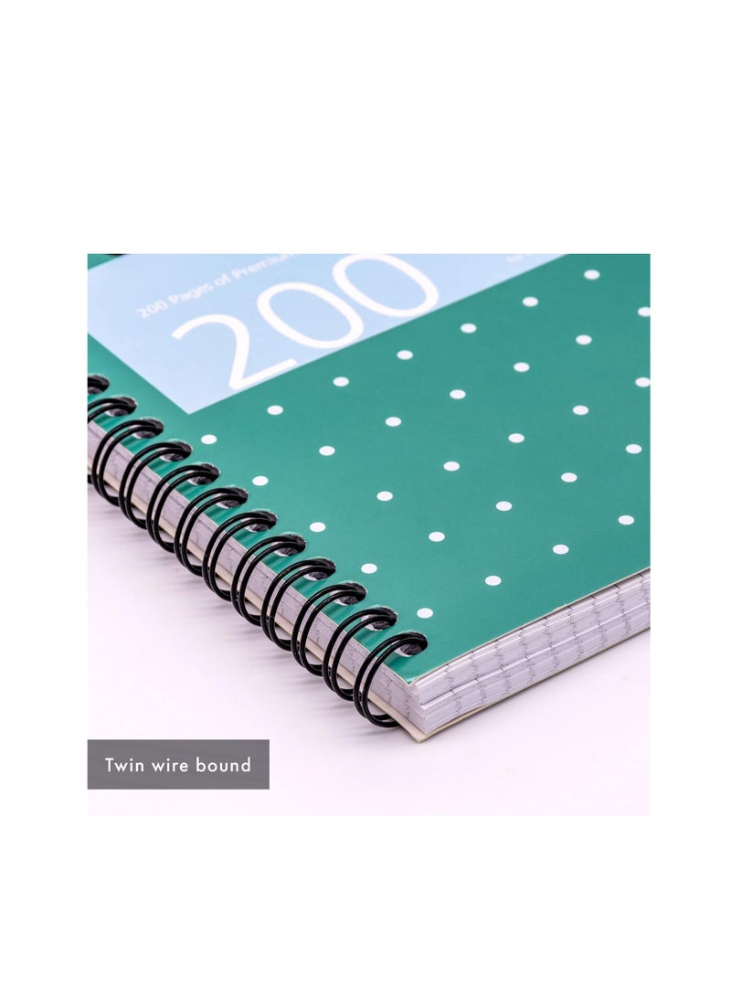Pukka Pad دفتر بوكّا باد، مجموعة 3 دفاتر بحجم A5 مربعة - 21 × 14.9 سم - دفتر موصول بأسلاك مع مربعات 5 مم على ورق أبيض بوزن 80 جرام مع حواف مثقوبة لسهولة الإزالة - 200 صفحة - Image 3