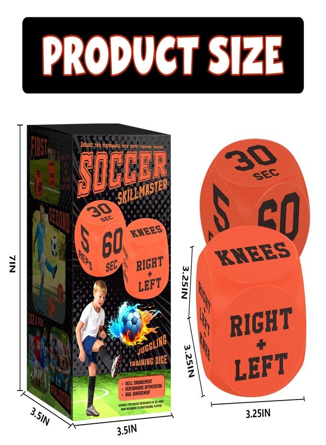 Qumic Soccer Gifts for Boys 8-12 - 2PCS Soccer Training Equipment Dice Games Cool Soccers Toys Stuff and Accessories for Teenage Boys Girls 8-12-14-16, Sports Gifts for Birthday & Stocking Stuffers - Image 2