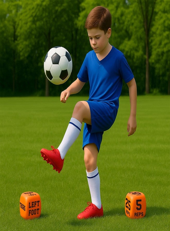 Qumic Soccer Gifts for Boys 8-12 - 2PCS Soccer Training Equipment Dice Games Cool Soccers Toys Stuff and Accessories for Teenage Boys Girls 8-12-14-16, Sports Gifts for Birthday & Stocking Stuffers - Image 5