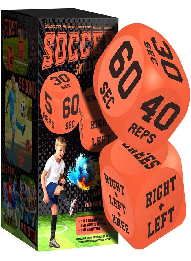 Qumic Soccer Gifts for Boys 8-12 - 2PCS Soccer Training Equipment Dice Games Cool Soccers Toys Stuff and Accessories for Teenage Boys Girls 8-12-14-16, Sports Gifts for Birthday & Stocking Stuffers - Image 1