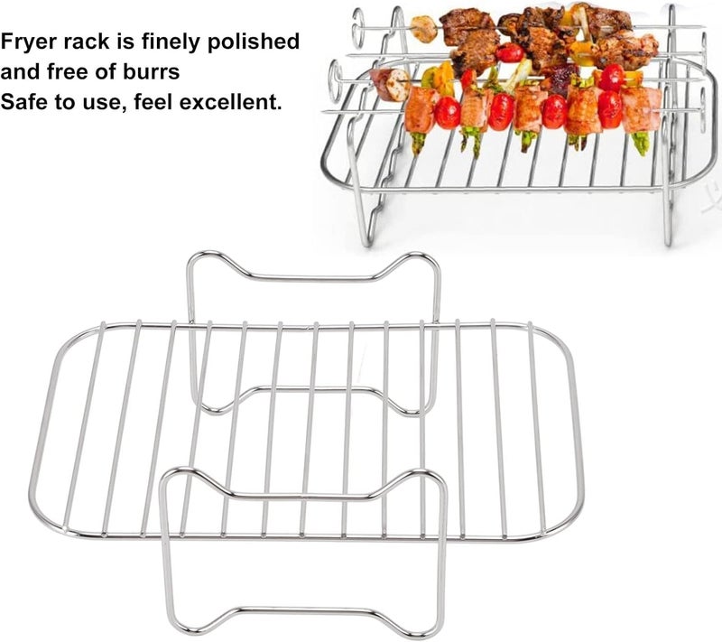 Air Fryer Rack, Cooling Baking for Double Basket, Barbecue for Oven Cooking BBQ - Image 3