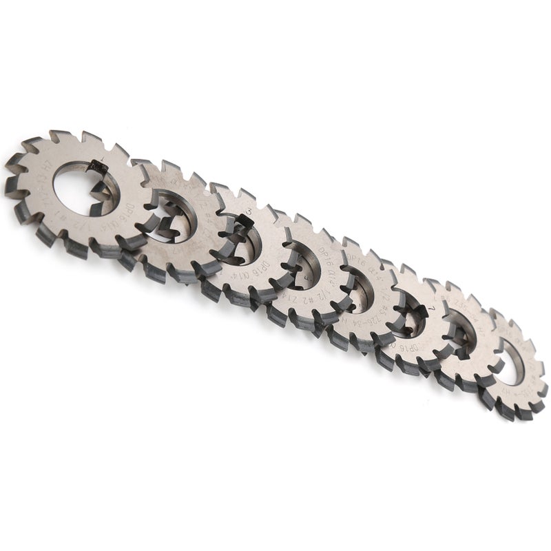 8Pcs Involute Gear Milling Cutter Set High Speed Steel Cutting Tools 14.5° 55mm 22mm - Image 4