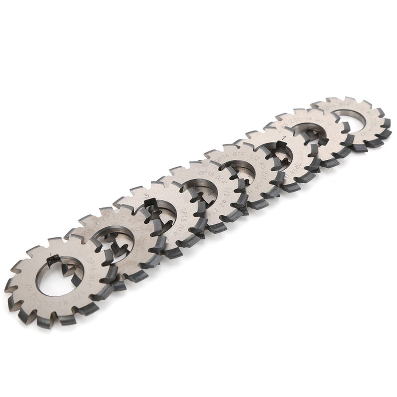 8Pcs Involute Gear Milling Cutter Set High Speed Steel Cutting Tools 14.5° 55mm 22mm - Image 5