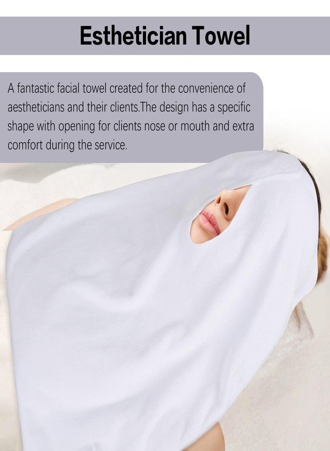 SINLAND Microfiber Esthetician Towels for Facials Mask Removing Face Wrap Soft Facial Cloth with Split Design Spa Towels for Facial Steam Massage and Cleansing - Image 4