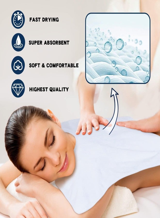 SINLAND Microfiber Esthetician Towels for Facials Mask Removing Face Wrap Soft Facial Cloth with Split Design Spa Towels for Facial Steam Massage and Cleansing - Image 5