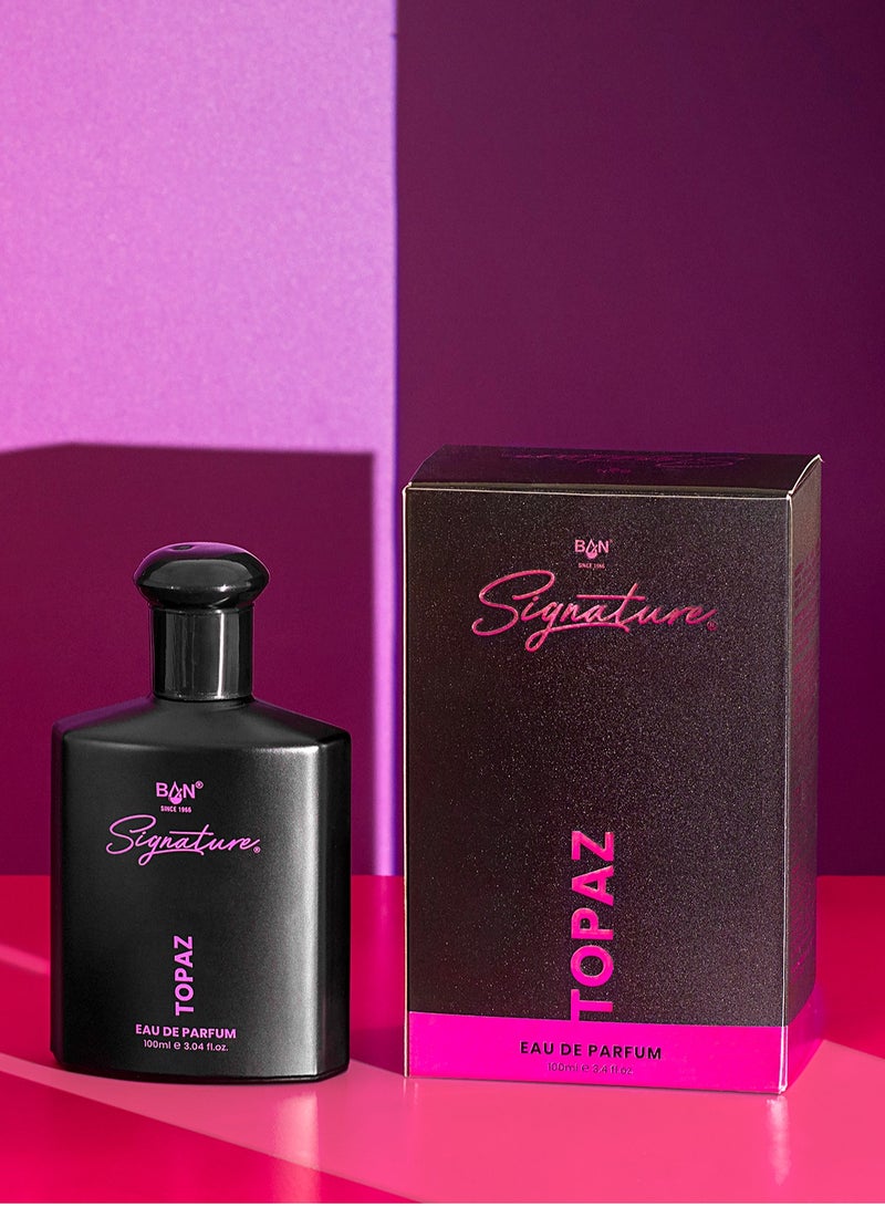 Signature Topaz Eau de Parfum for Women Long Lasting Luxury Perfume, 100ml - Image 3