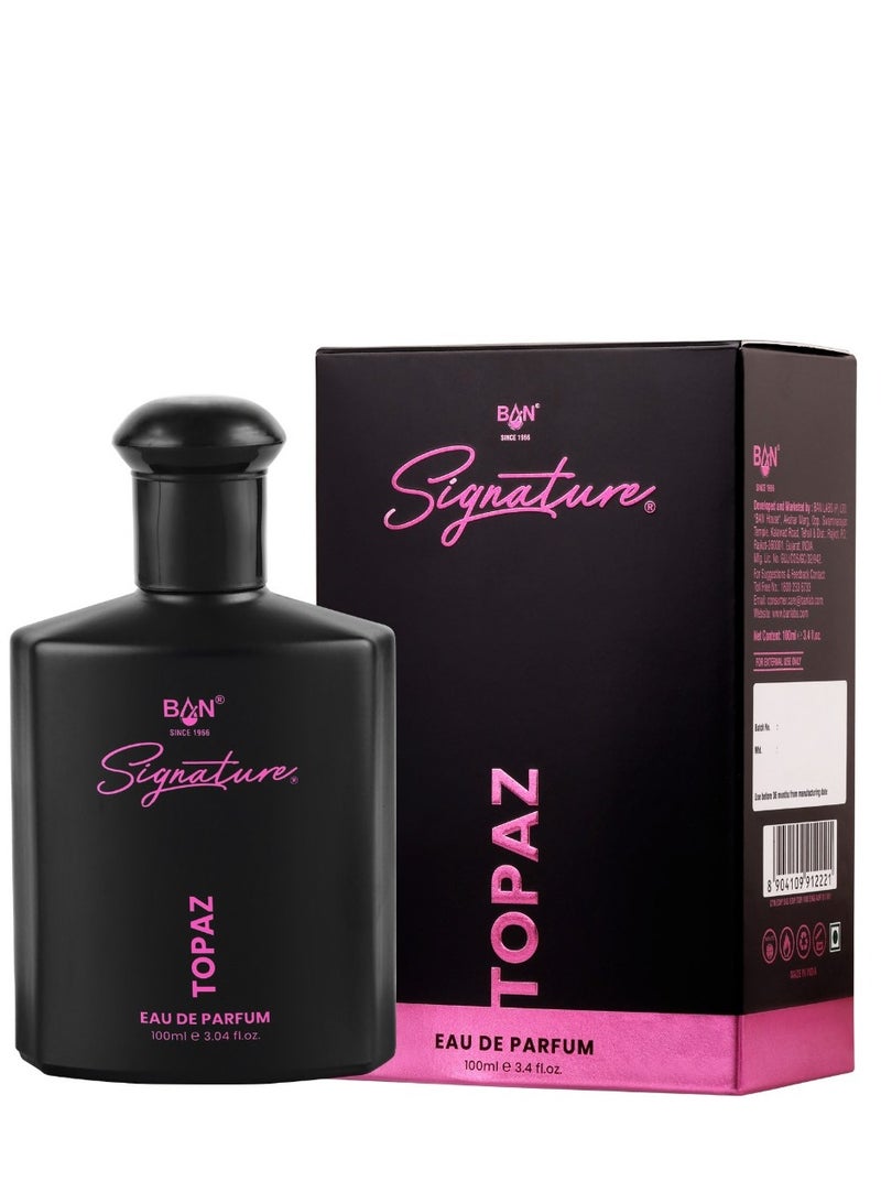 Signature Topaz Eau de Parfum for Women Long Lasting Luxury Perfume, 100ml - Image 2