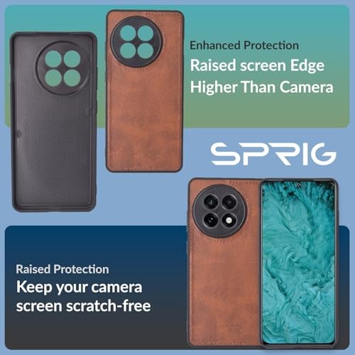 SPRIG Compatible with OnePlus 13R 5G Premium PrimeMatte Back Cover Drop Tested Shock Proof Mobile Case for Men, Women, Boys and Girls with Camera Protection (Brown) - Image 2