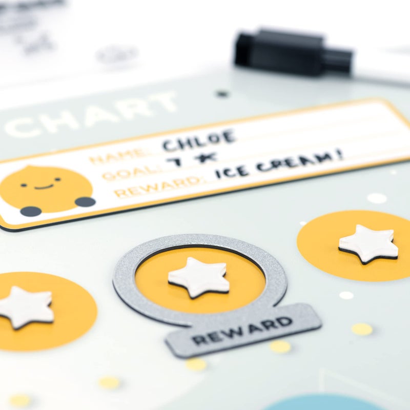 LittleHippo LitteHippo Magnetic Star Reward and Behavior Chart - Rewards Board for Potty and Sleep Training - Chores Chart for Toddlers - Responsibility Chart for Kids at Home (Includes Bonus Bedtime Pass) - Image 2