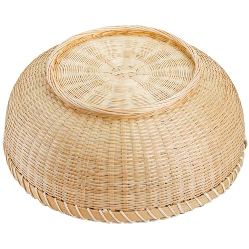 Elsjoy Set of 3 Round Wicker Fruit Baskets, Kitchen Wicker Woven Bread Basket Stackable Rattan Serving Basket Set for Home Decor - Image 3
