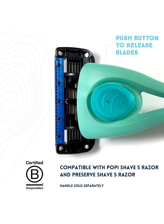 Preserve POPi Shave 5 Replacement Cartridges for Preserve POPi Shave 5 Razor (4 Count (Pack of 1)) - Image 4