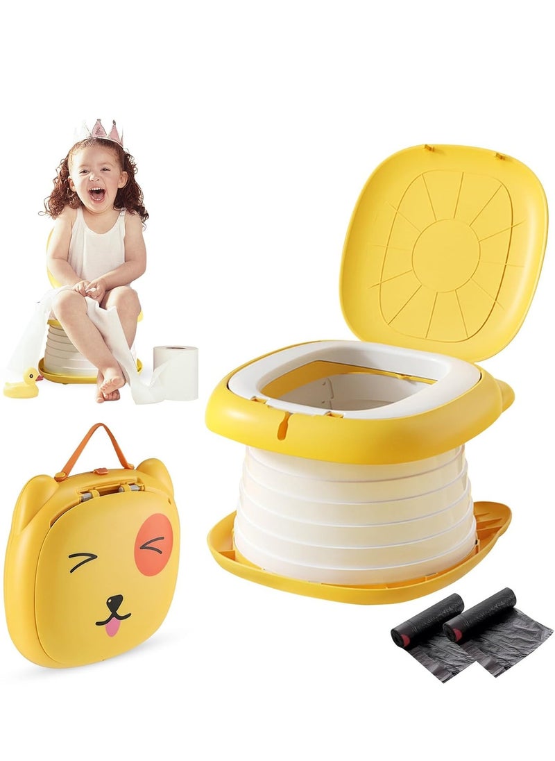 MIXDE Travel Potty Seat for Toddler,Portable Car Potty for Toddler,Foldable Training Toilet Seat Chair for Kids Boys Girls with Storage Bag &Disposable Bags Car Potty for Camping Outdoor Indoor  - Image 1