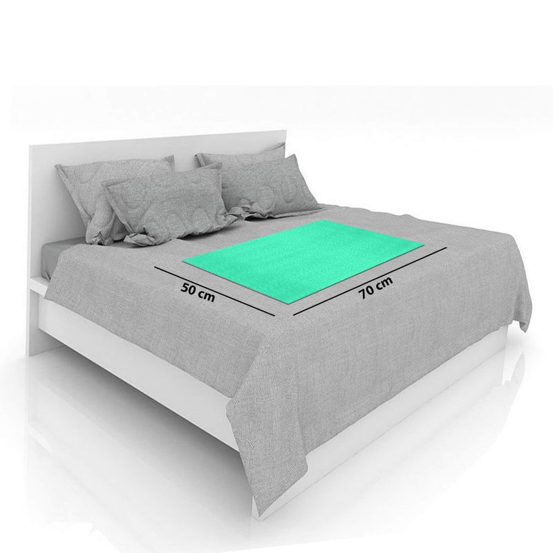 POLKA TOTS Waterproof & Reusable Baby Bed Protector Absorbent Mat Dry Sheet for New Born Infants (Mint, 50 X 70 CM, Small) - Image 5