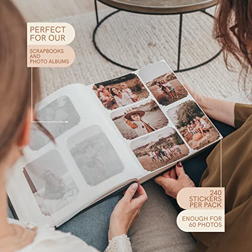 La Lente Photo Corner Stickers - 240 Adhesive Picture Mounting Corners for Scrapbooking and Photo Albums, Acid-Free and Easy to Use - Image 5
