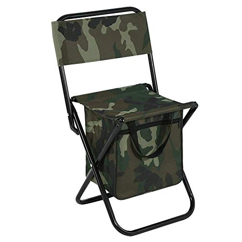 IRIS Portable Folding Alloy Steel Camping Chair with Storage Bag for Fishing Hiking Picnic Outdoor (Military) - Image 1