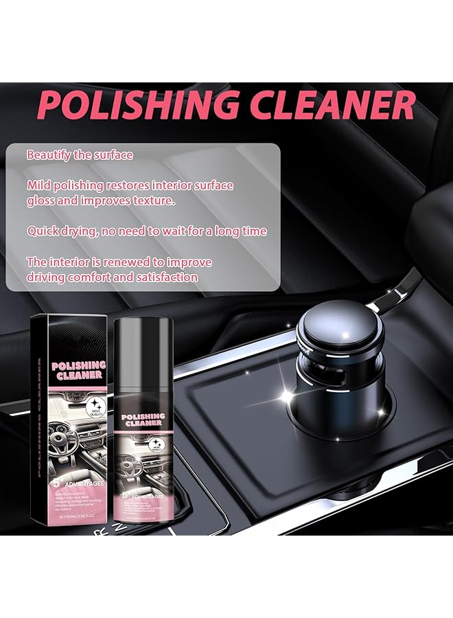 KASTWAVE 2Pcs Cleaner Car Interior - 100Ml Car Interior Cleaner, Interior Detailer Spray, All Purpose Car Cleaner, Removes Stubborn Dirt, Vehicle Interior Polish, Interior Detailer Spray - Image 3
