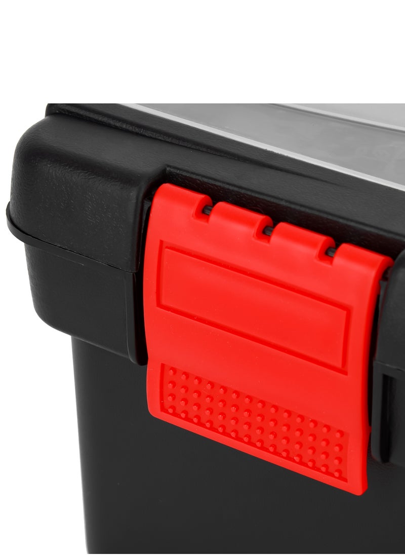 GEEPAS Geepas 12-Inch Heavy-Duty Tool Box with Removable Tray, Secure Latch, and Ergonomic Handle - A Compact and Efficient Storage Solution for Organizing, Protecting & Transporting Your Tools  & Equipment  - Image 4