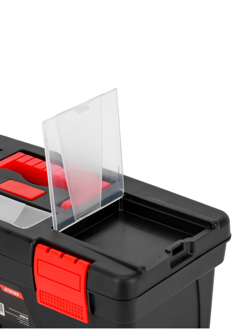 GEEPAS Geepas 12-Inch Heavy-Duty Tool Box with Removable Tray, Secure Latch, and Ergonomic Handle - A Compact and Efficient Storage Solution for Organizing, Protecting & Transporting Your Tools  & Equipment  - Image 5