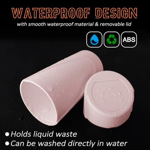 xiaoniu Car Trash Can with Lid, Leakproof Garbage Can with 40 Attached Trash Bags, Mini Essential Car Accessories for Interior for Car,SUV, Home, Office (Sakura Pink) - Image 4