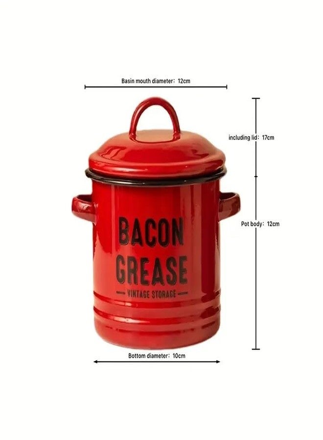 Emptycolor 41oz Bacon Grease Saver - Emptycolor Grease Container for Kitchen, Cooking Oil Bacon Fat Storage Can Jar, Grease Holder, Dishwasher Safe, Farmhouse Style - Image 5